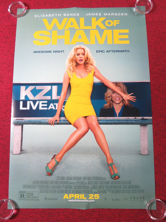 WALK OF SHAME US ONE SHEET ROLLED POSTER ELIZABETH BANKS JAMES MARSDEN 2014 Rendezvous Cinema Movie posters