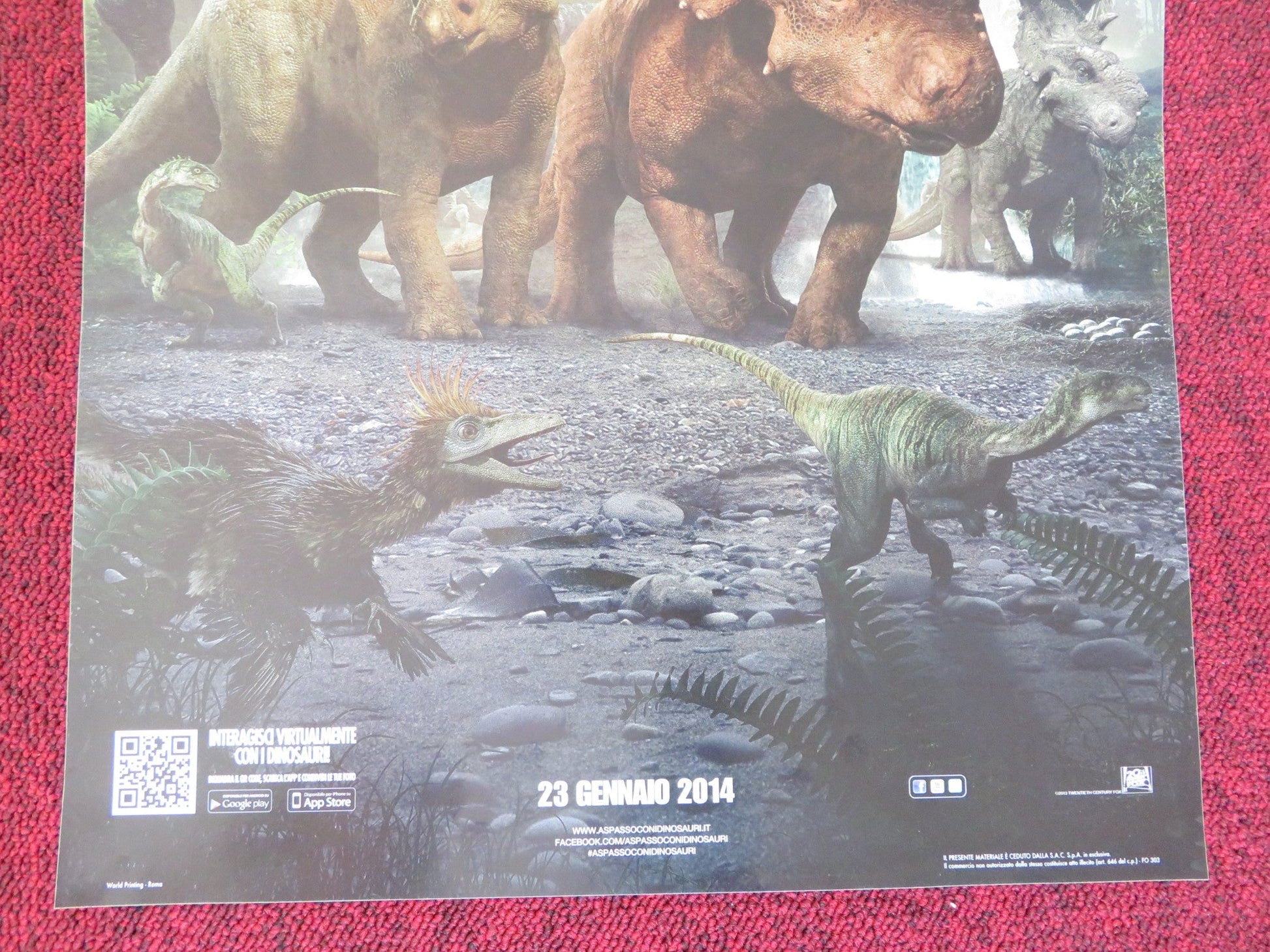 WALKING WITH DINOSAURS 3D ITALIAN LOCANDINA POSTER CHARLIE ROWE KARL URBAN 2013 Rendezvous Cinema Movie posters