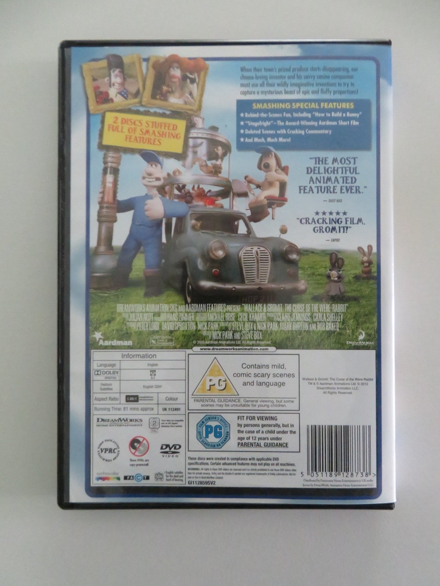 WALLACE & GROMIT: THE CURSE OF THE WERE-RABBIT - 2 DISC (DVD) 2005 REGION 2 - Rendezvous Cinema