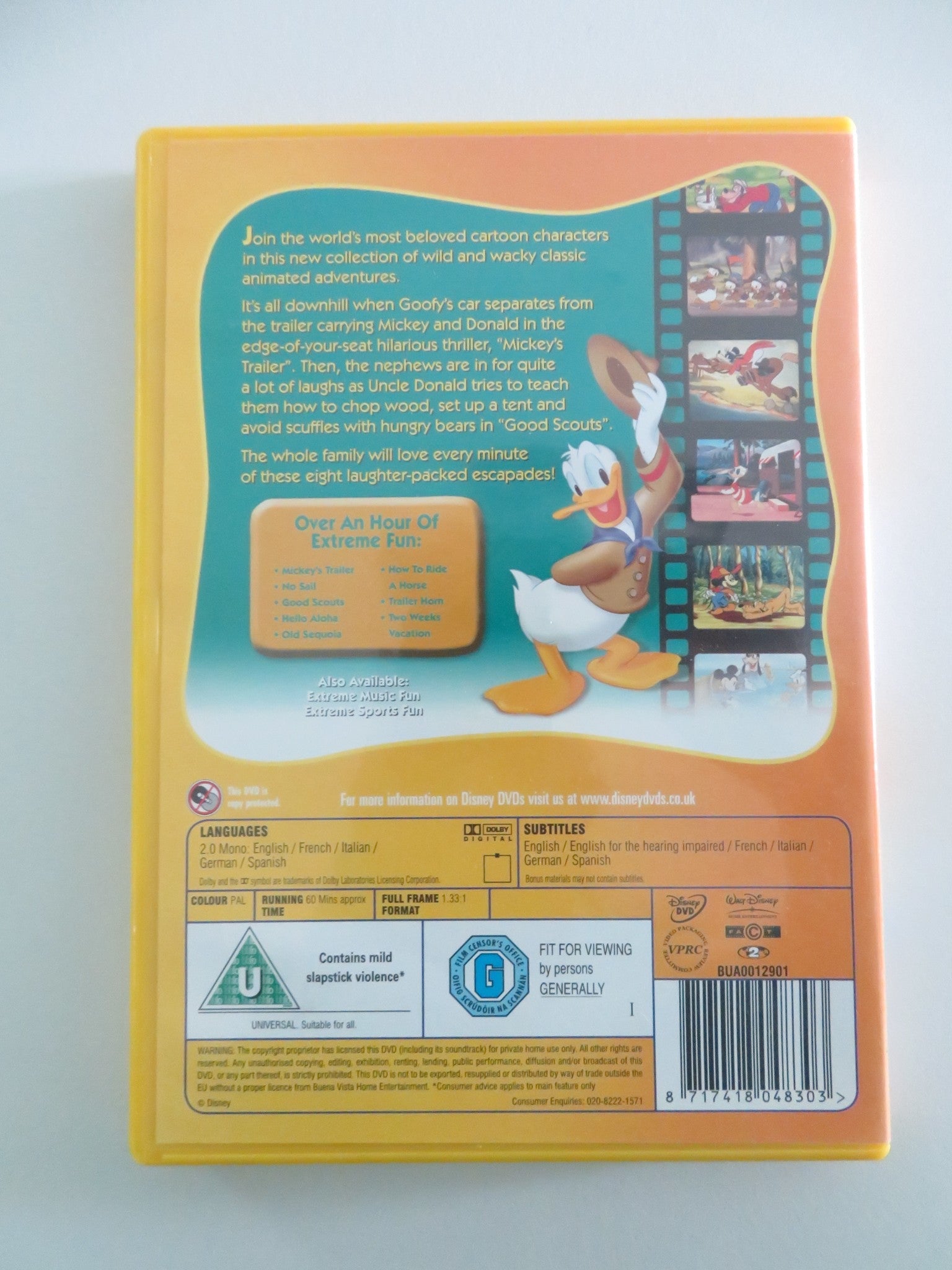Walt Disney: Extreme Adventure Fun (DVD) Disney Mickey Mouse Goofy 2006 Region 2 Movie posters
