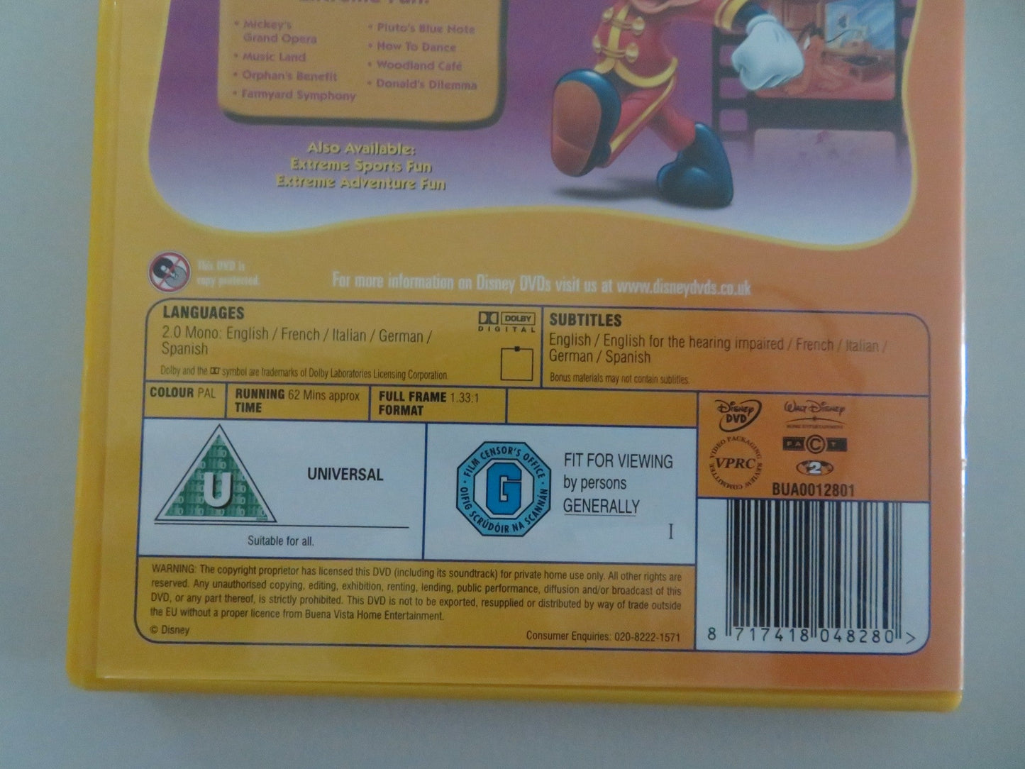 WALT DISNEY: EXTREME MUSIC FUN (DVD) MICKEY MOUSE 2008 REGION 2 Movie posters