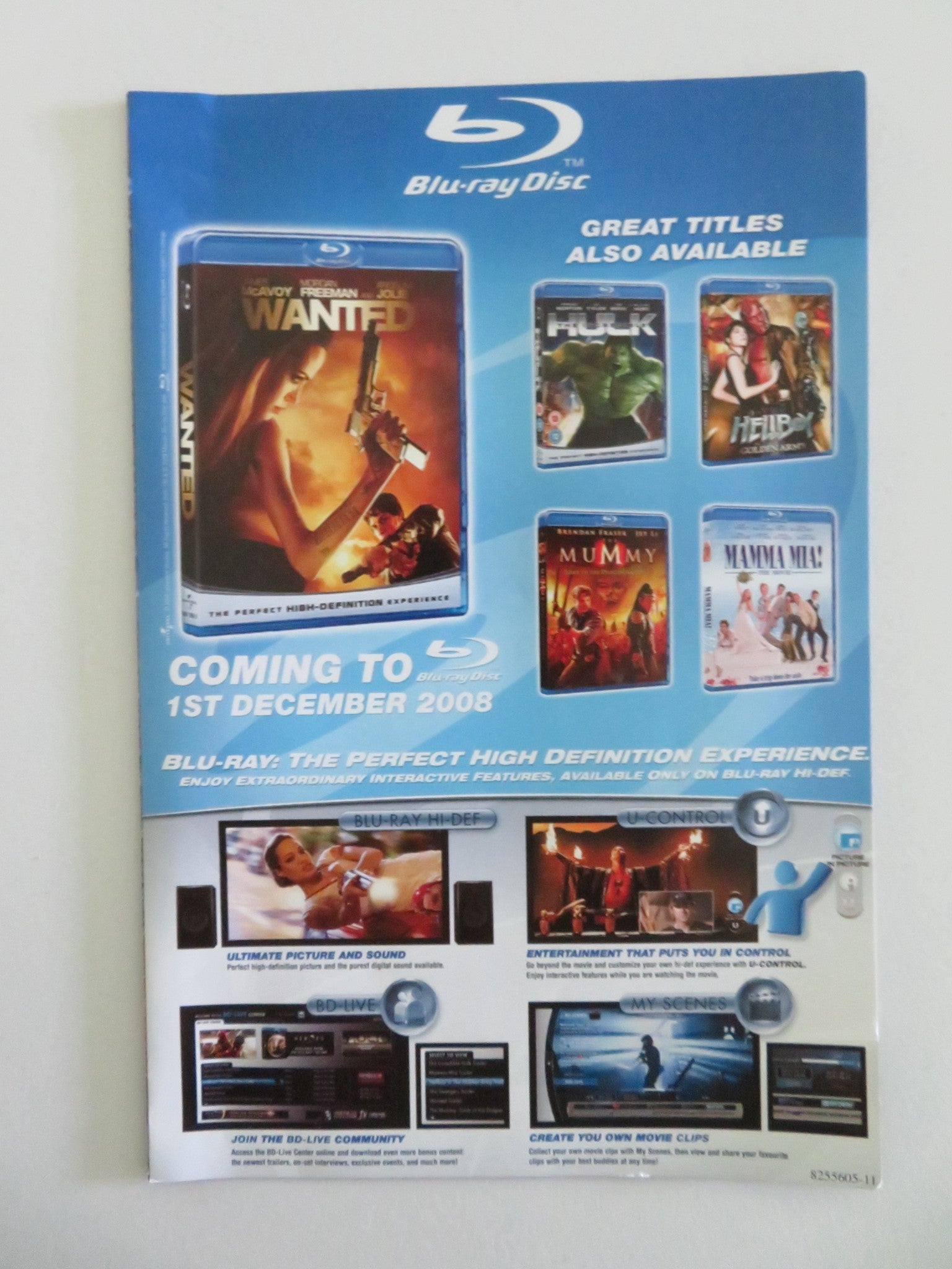 WANTED (DVD) JAMES MCAVOY ANGELINA JOLIE 2008 REGION 2, 5 Movie posters