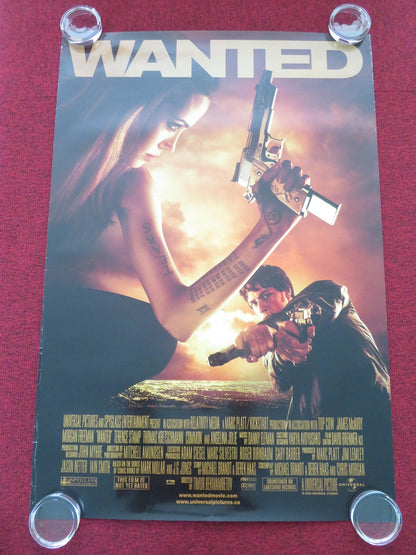 Wanted US One Sheet Rolled Poster James McAvoy Morgan Freeman A. Jolie 2008 Movie posters