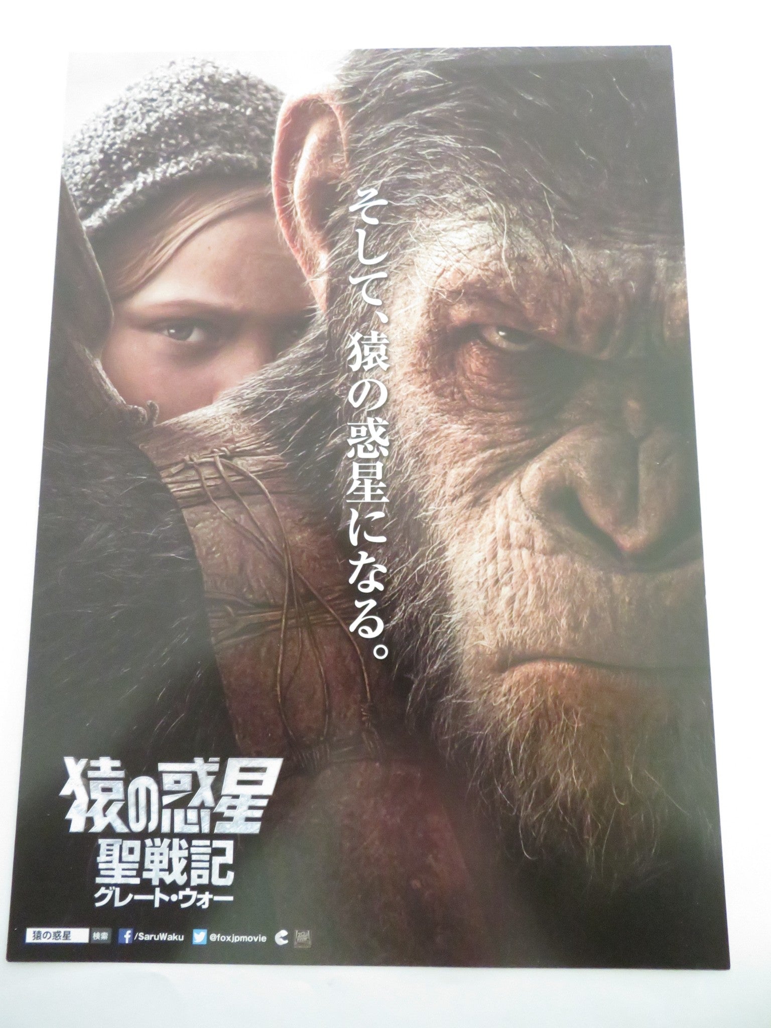 WAR FOR THE PLANET OF THE APES JAPANESE CHIRASHI (B5) POSTER W.HARRELSON 2017 Rendezvous Cinema Movie posters