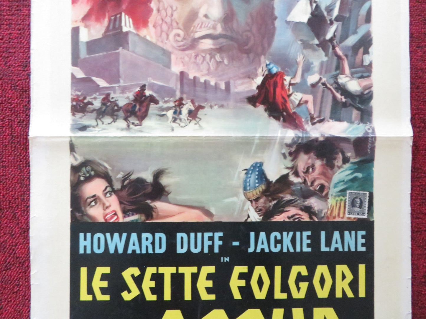 WAR GODS OF BABYLON ITALIAN LOCANDINA POSTER HOWARD DUFF JACKIE LANE 1962 Rendezvous Cinema Movie posters