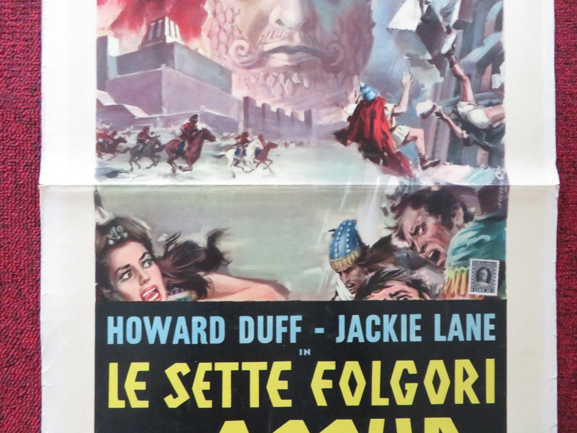 WAR GODS OF BABYLON ITALIAN LOCANDINA POSTER HOWARD DUFF JACKIE LANE 1962 Rendezvous Cinema Movie posters