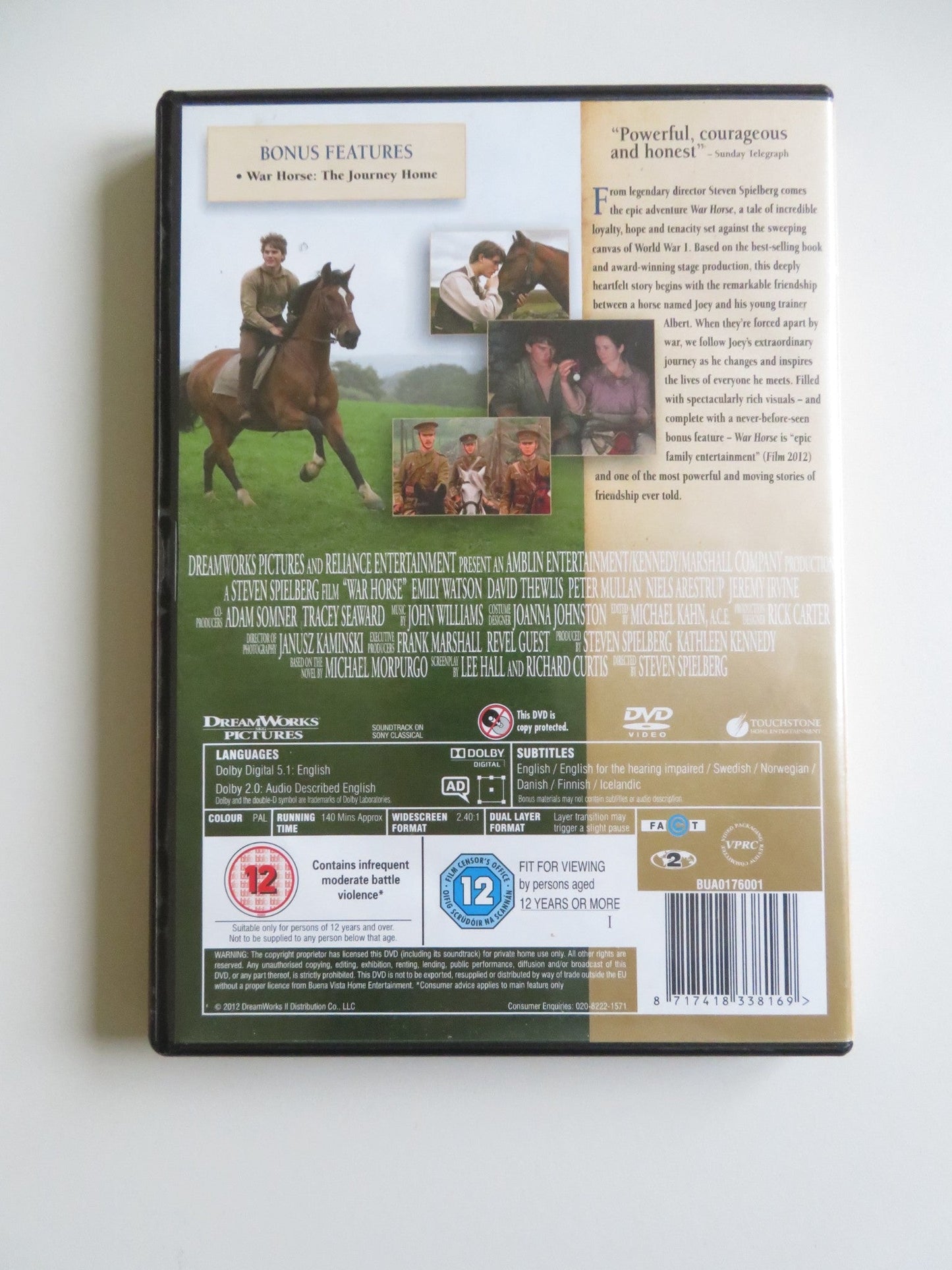 WAR HORSE (DVD) EMILY WATSON DAVID THEWLIS BENEDICT CUMBERBATCH 2011 REGION 2 Movie posters