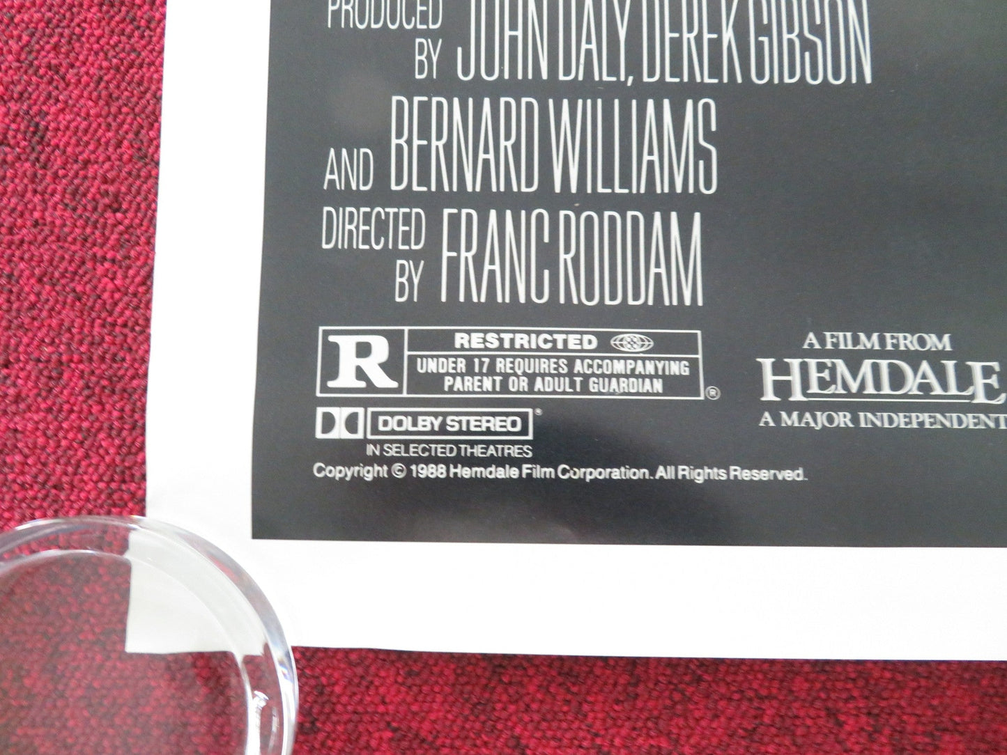 WAR PARTY US ONE SHEET ROLLED POSTER BILLY WIRTH KEVIN DILLON 1988 Movie posters