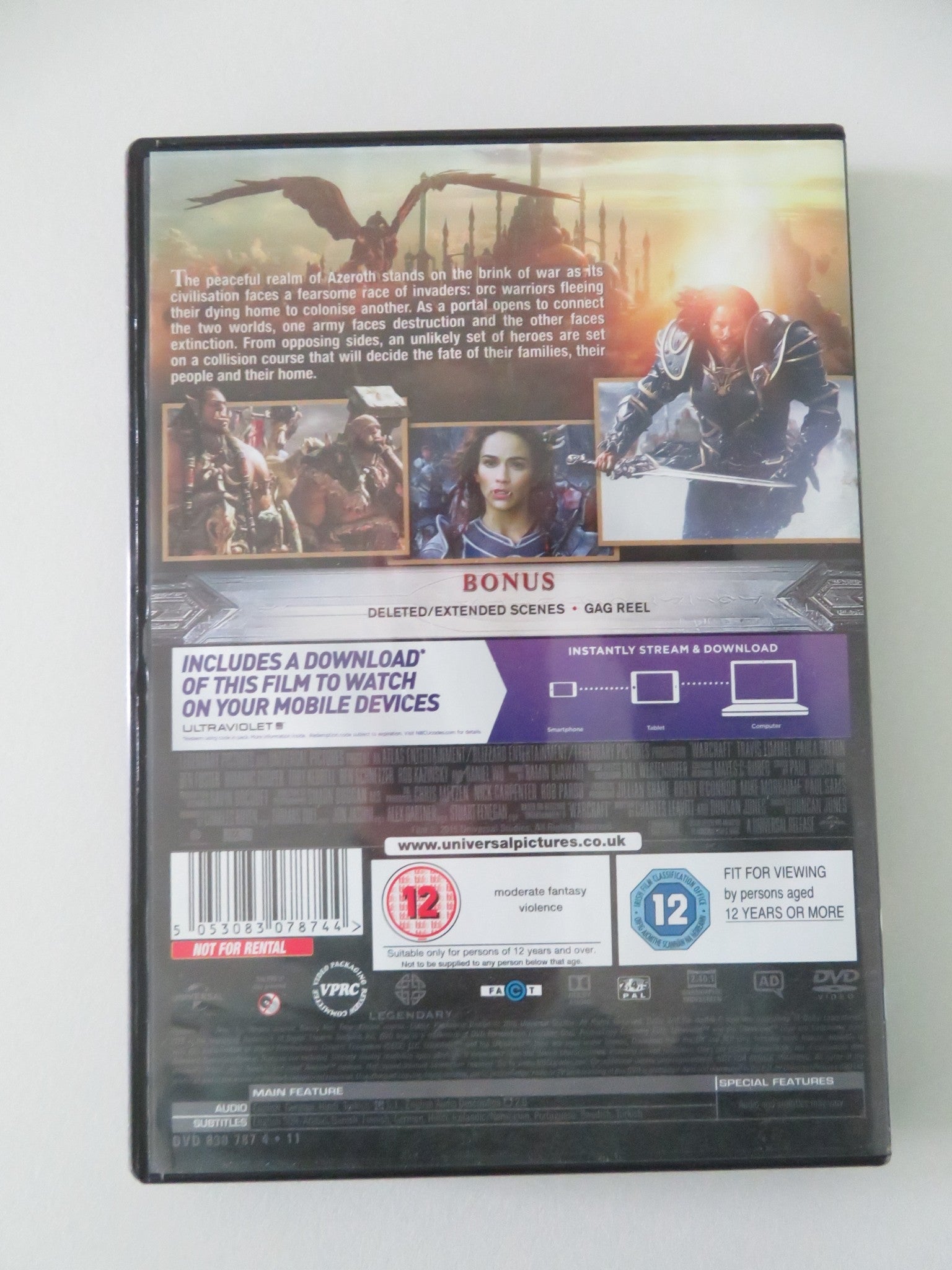 Warcraft: The Beginning (DVD) Travis Fimmel Paula Patton 2016 Region 2,4,5 Movie posters