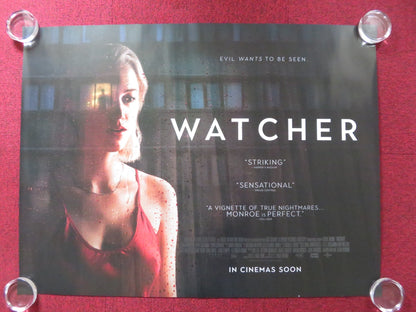 WATCHER UK QUAD ROLLED POSTER MAIKA MONROE KARL GLUSMAN 2022 Rendezvous Cinema Movie posters