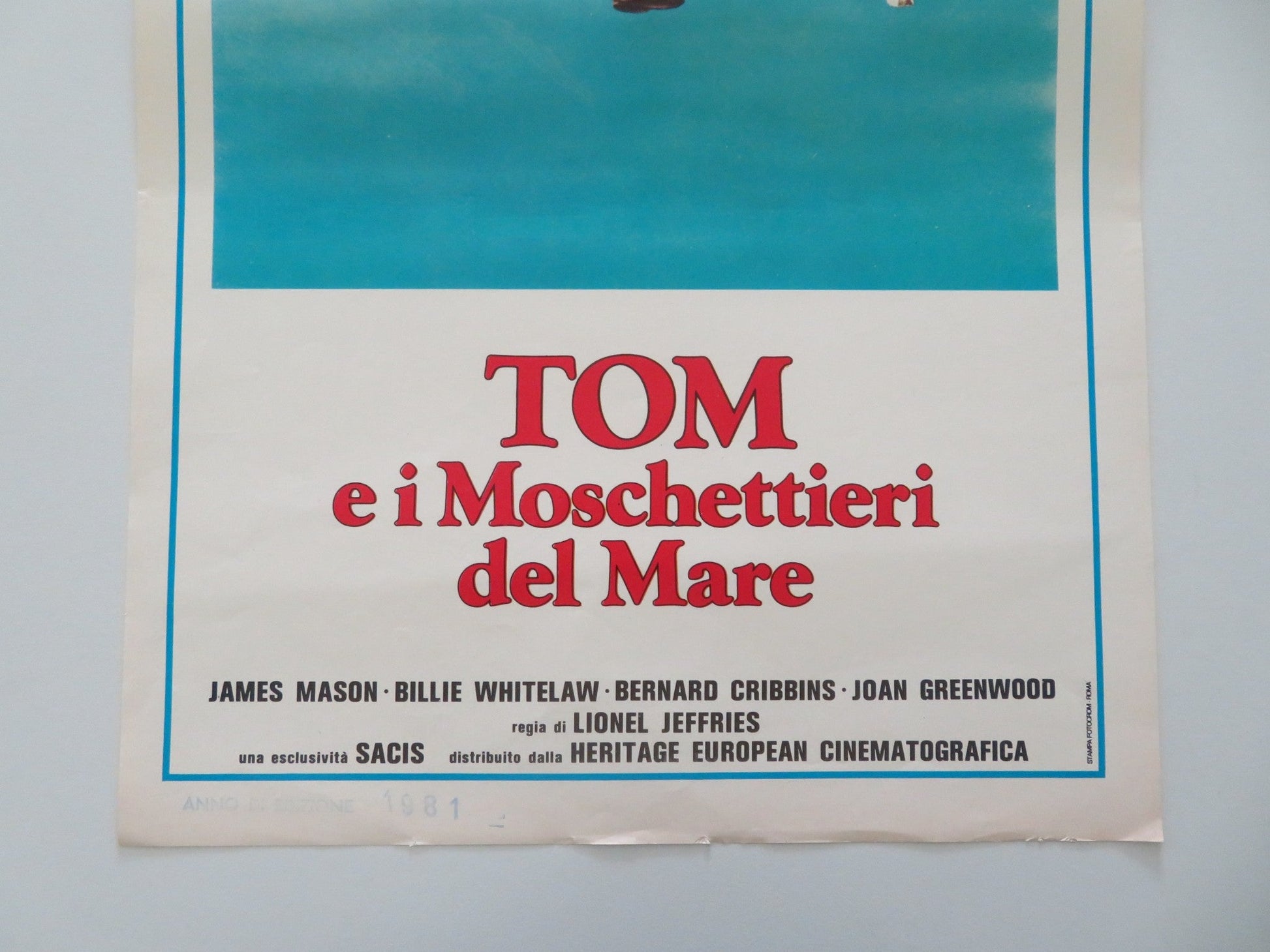 Water Babies ITALIAN LOCANDINA POSTER James Mason Bernard Cribbins 1981 Movie posters