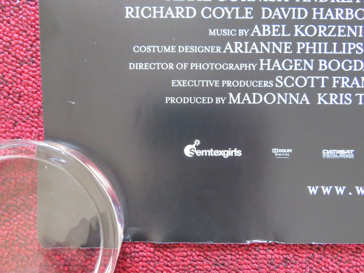 W.E UK QUAD ROLLED POSTER MADONNA ABBIE CORNISH 2011 Rendezvous Cinema Movie posters