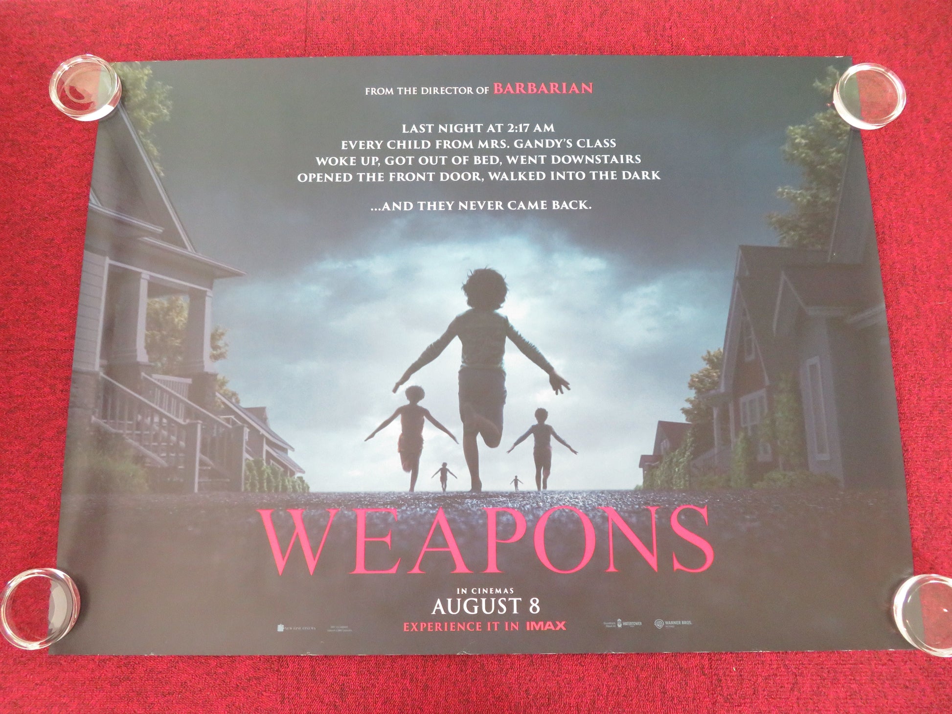Weapons UK Quad Rolled Poster Julia Garner Josh Brolin Alden Ehrenreich 2025 Movie posters