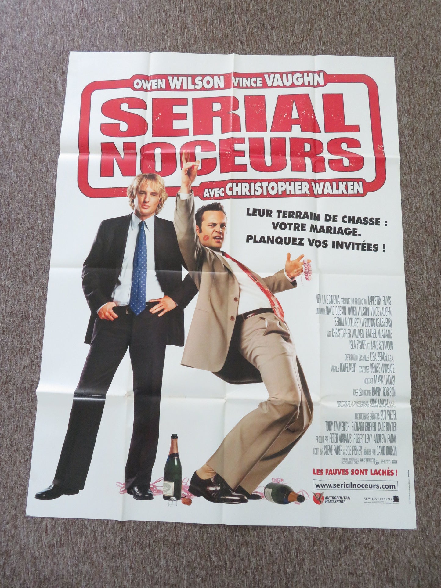 Wedding Crashers French Grande Poster Owen Wilson Vince Vaughn 2005 Movie posters