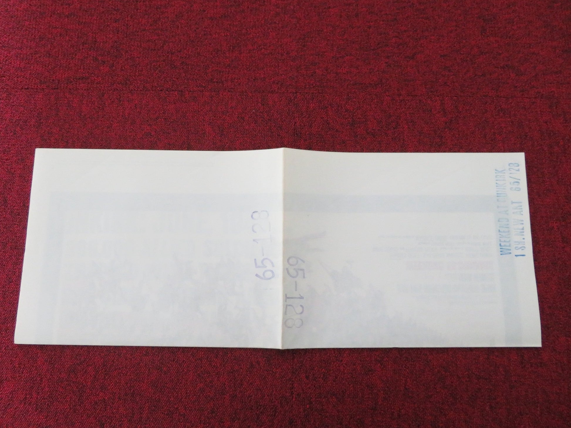 WEEKEND AT DUNKIRK FOLDED US ONE SHEET POSTER JEAN - PAUL BELMONDO SPAAK 1965 Movie posters