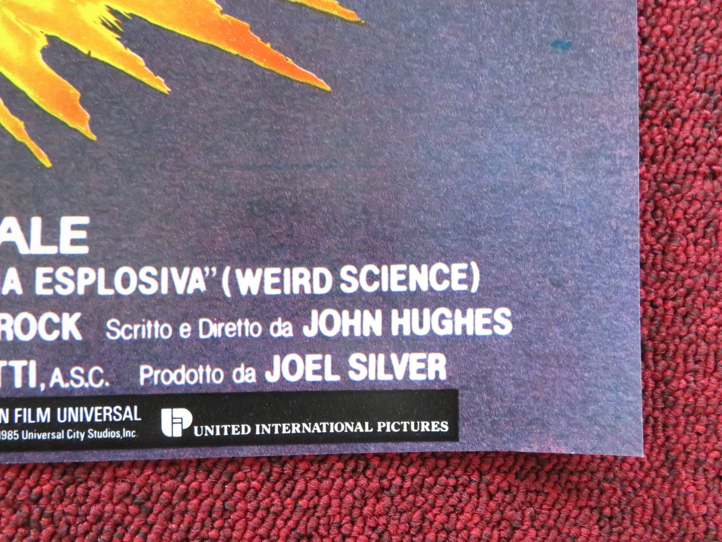 WEIRD SCIENCE - A ITALIAN FOTOBUSTA POSTER KELLY LEBROCK A. MICHAEL HALL 1985 Rendezvous Cinema Movie posters