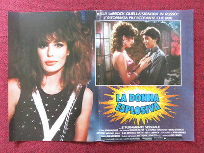 WEIRD SCIENCE - A ITALIAN FOTOBUSTA POSTER KELLY LEBROCK A. MICHAEL HALL 1985 Rendezvous Cinema Movie posters