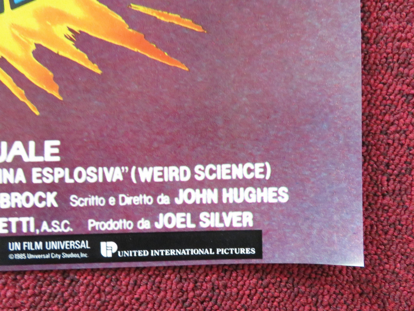 WEIRD SCIENCE - B ITALIAN FOTOBUSTA POSTER KELLY LEBROCK A. MICHAEL HALL 1985 Rendezvous Cinema Movie posters