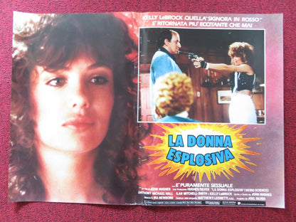 WEIRD SCIENCE - D ITALIAN FOTOBUSTA POSTER KELLY LEBROCK A. MICHAEL HALL 1985 Rendezvous Cinema Movie posters