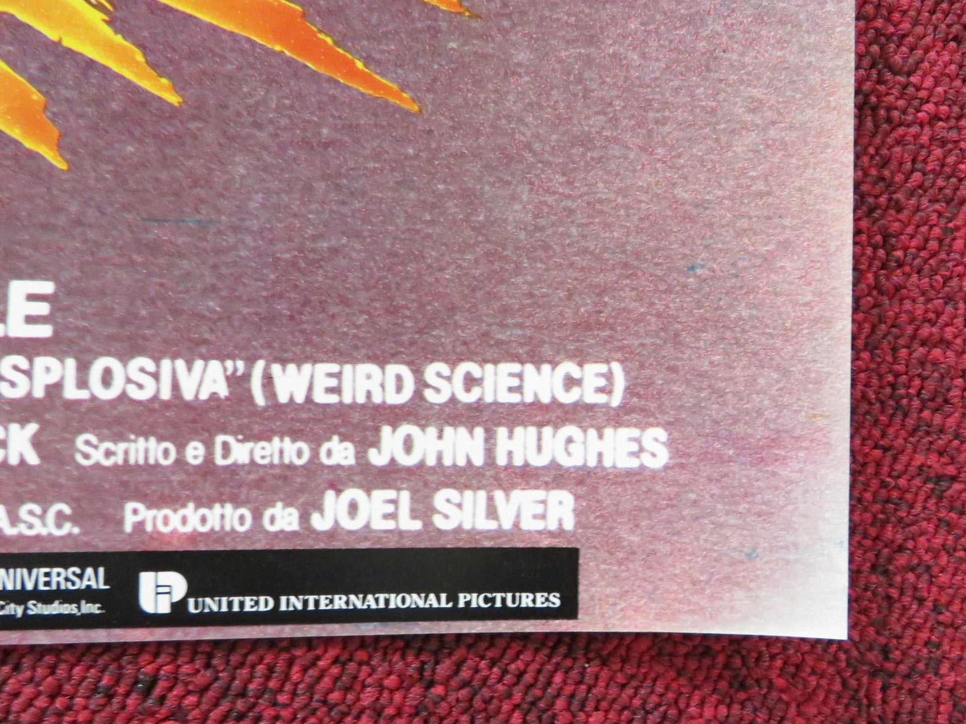 WEIRD SCIENCE - D ITALIAN FOTOBUSTA POSTER KELLY LEBROCK A. MICHAEL HALL 1985 Rendezvous Cinema Movie posters