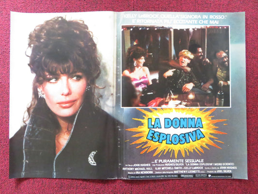 WEIRD SCIENCE - E ITALIAN FOTOBUSTA POSTER KELLY LEBROCK A. MICHAEL HALL 1985 Rendezvous Cinema Movie posters