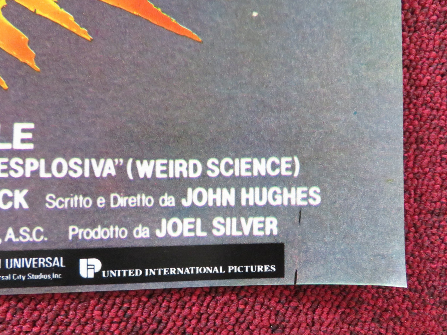 WEIRD SCIENCE - E ITALIAN FOTOBUSTA POSTER KELLY LEBROCK A. MICHAEL HALL 1985 Rendezvous Cinema Movie posters