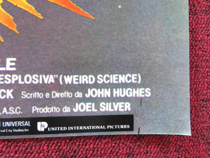 WEIRD SCIENCE - E ITALIAN FOTOBUSTA POSTER KELLY LEBROCK A. MICHAEL HALL 1985 Rendezvous Cinema Movie posters