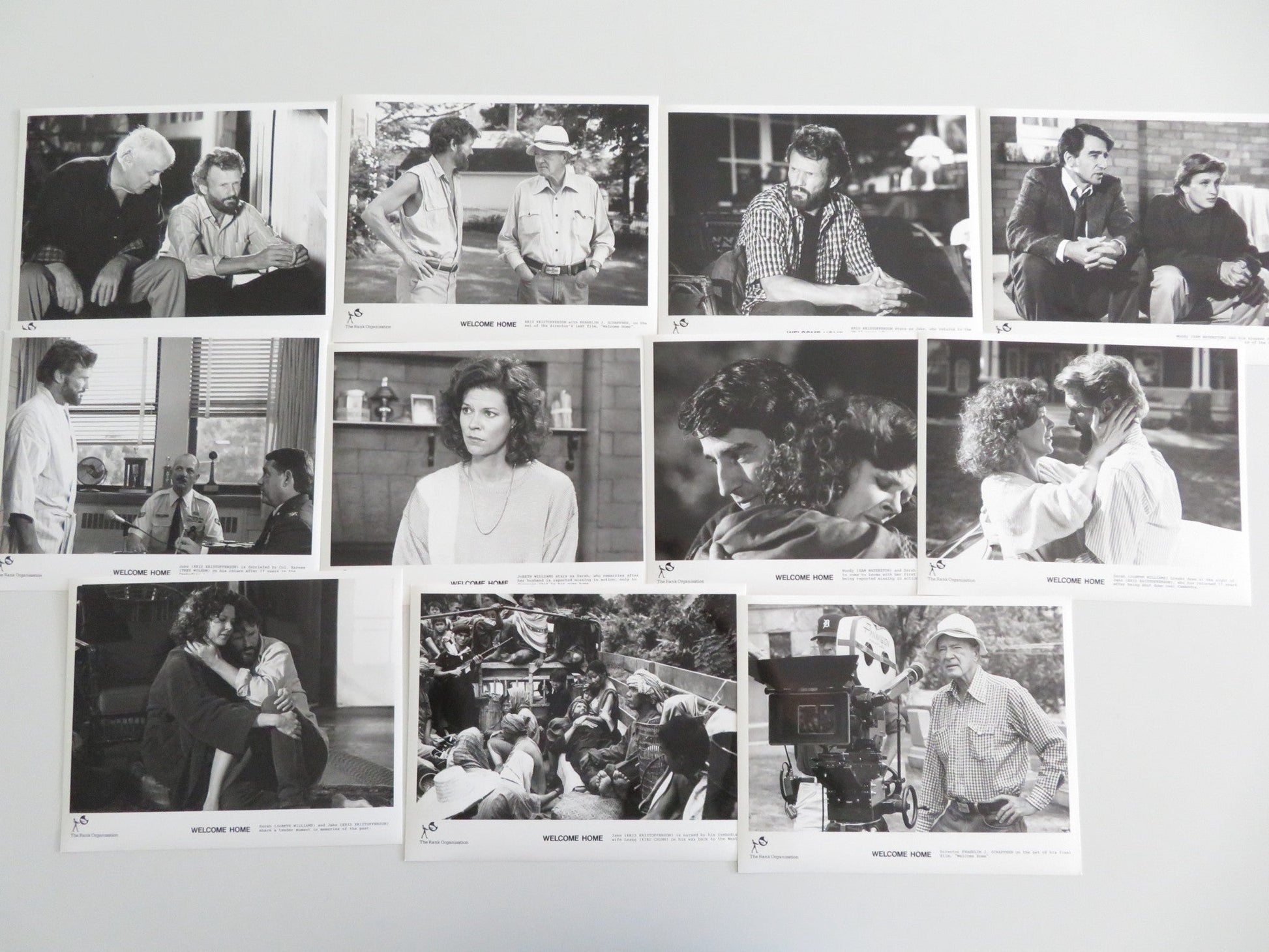 WELCOME HOME MOVIE STILL PHOTO LOT OF 11 KRIS KRISTOFFERSON JOBETH WILLIAMS 1989 Movie posters