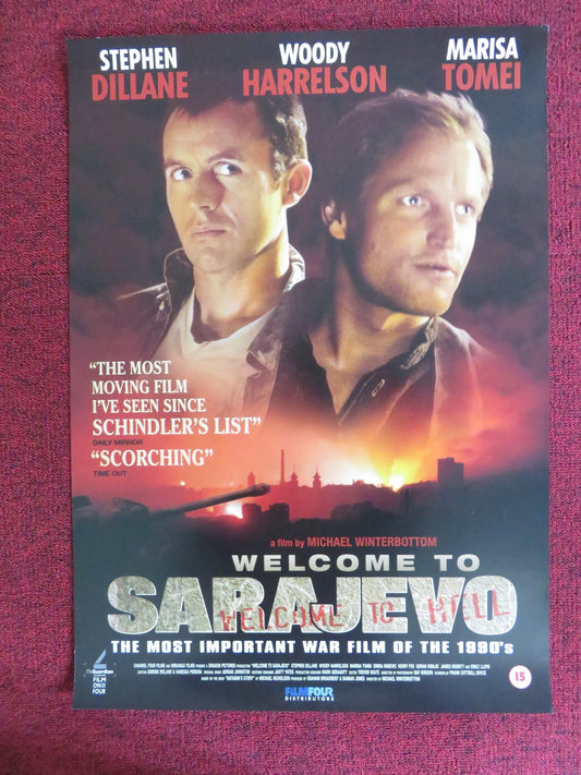 WELCOME TO SARAJEVO VHS VIDEO POSTER WOODY HARRELSON STEPHEN DILLANE 1997 Rendezvous Cinema Movie posters