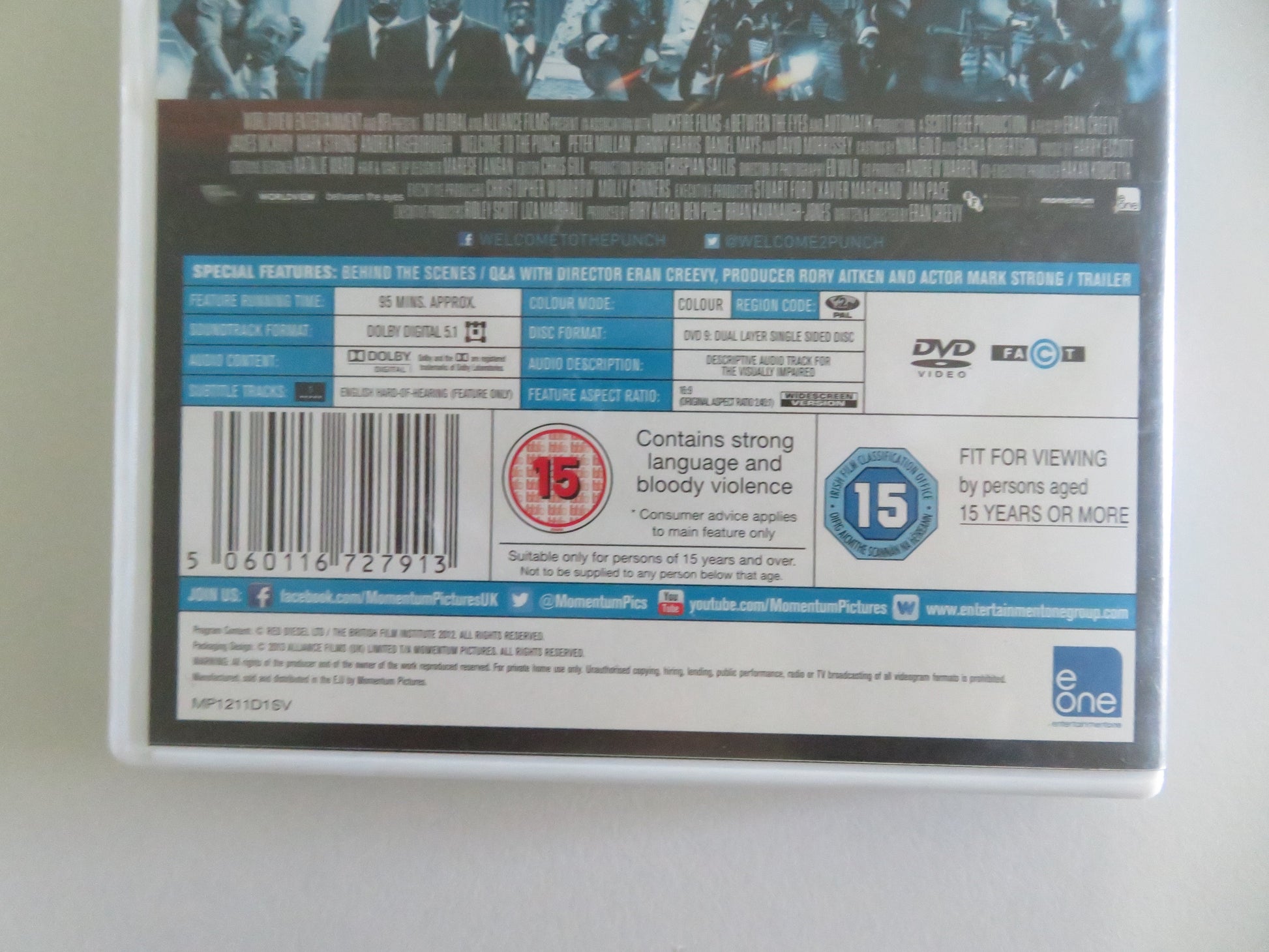 Welcome to the Punch (DVD) James McAvoy Mark Strong 2013 Region 2 Movie posters