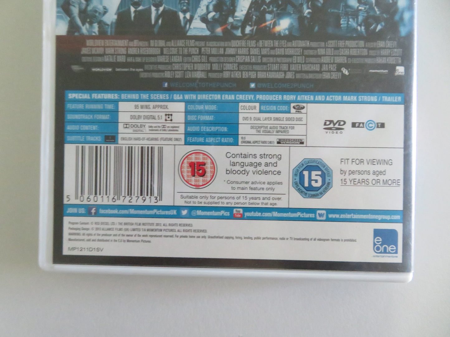 Welcome to the Punch (DVD) James McAvoy Mark Strong 2013 Region 2 Movie posters