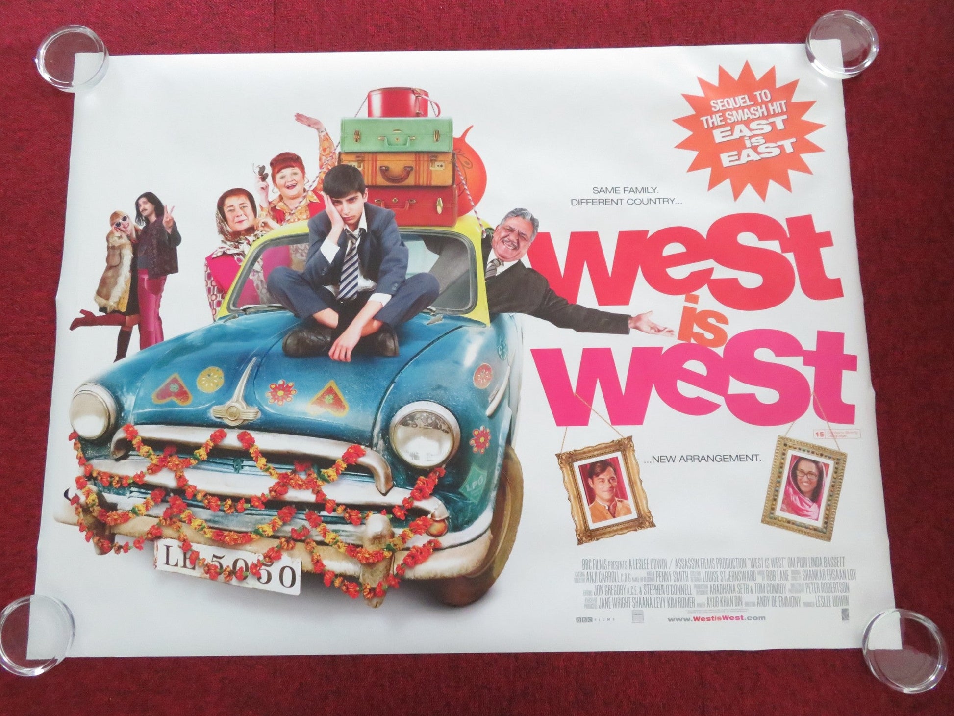 WEST IS WEST UK QUAD ROLLED POSTER AQIB KHAN OM PURI LINDA BASSETT 2010 Movie posters
