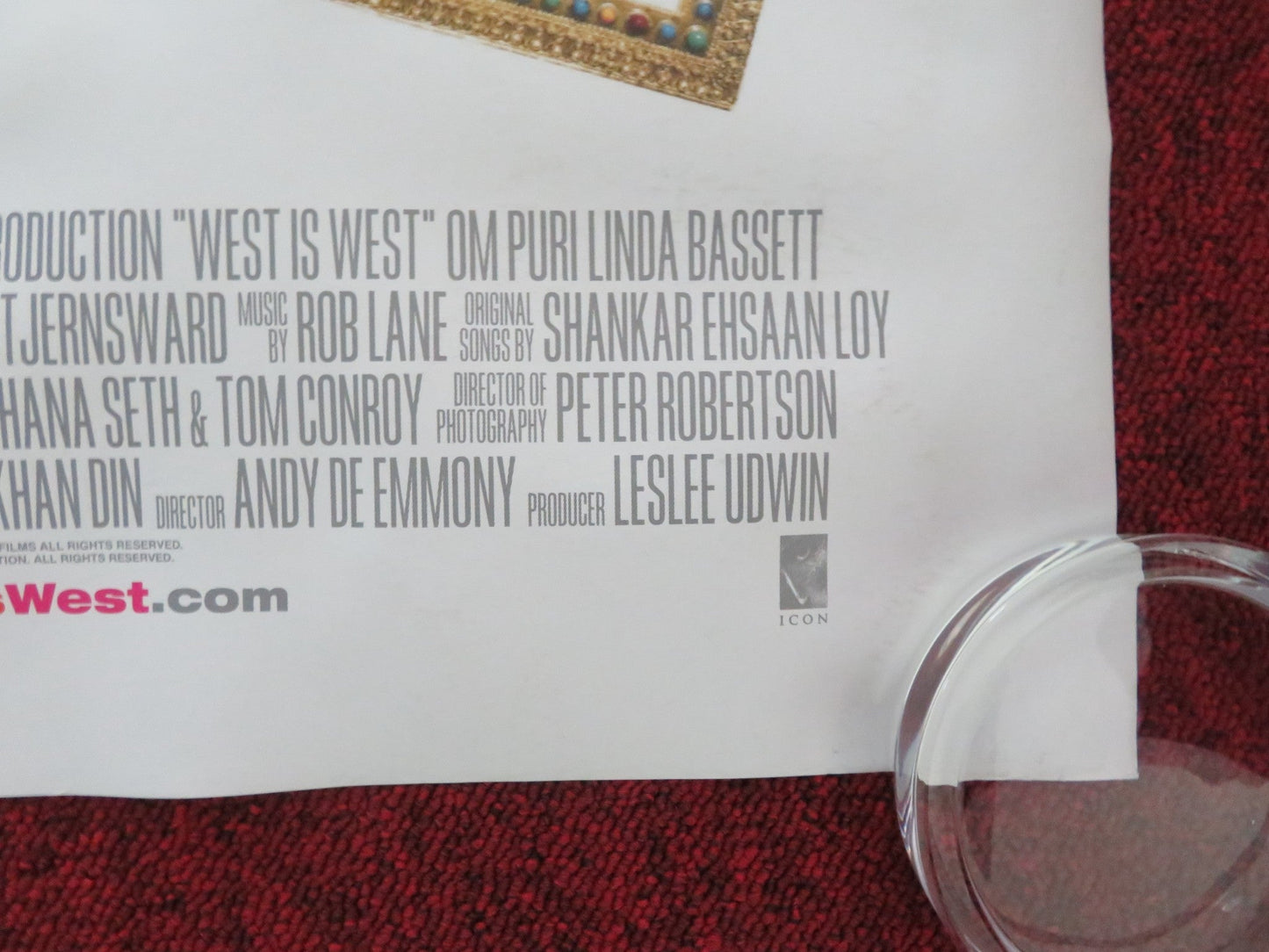 WEST IS WEST UK QUAD ROLLED POSTER AQIB KHAN OM PURI LINDA BASSETT 2010 Movie posters