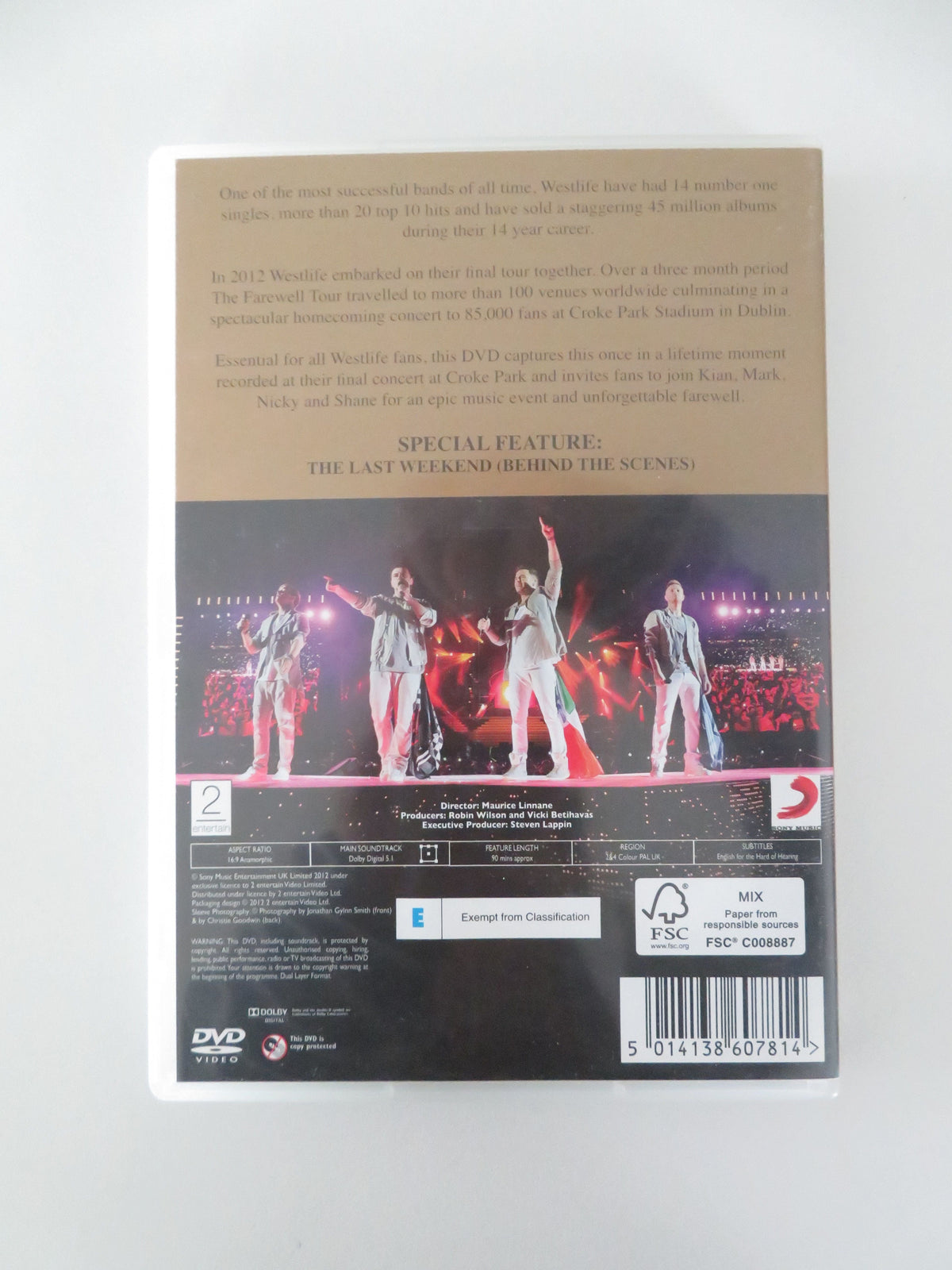 Westlife: The Farewell Tour - Live at Croke Park (DVD) Byrne Region 2,4 Movie posters