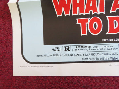 WHAT A WAY TO DIE US TRI FOLDED ONE SHEET ROLLED POSTER WILLIAM BEGER R1972 Rendezvous Cinema Movie posters