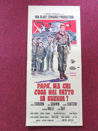 WHAT DID YOU DO IN THE WAR, DADDY? ITALIAN LOCANDINA POSTER JAMES COBURN 1966 Rendezvous Cinema Movie posters