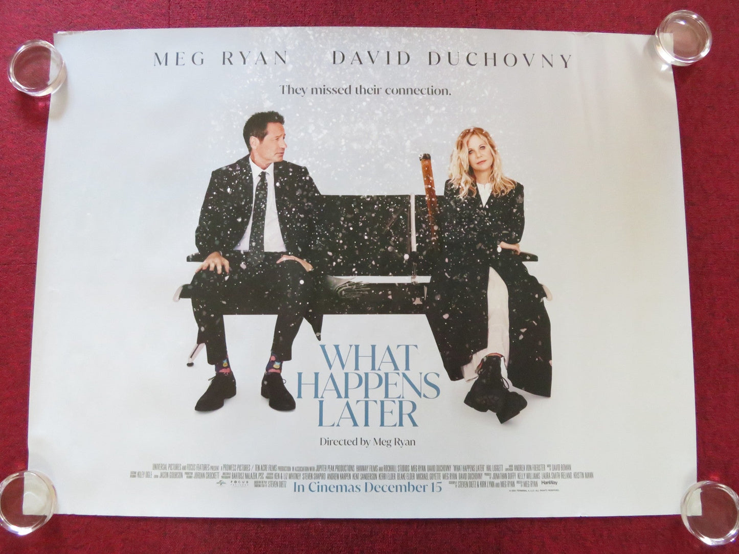 WHAT HAPPENS LATER UK QUAD ROLLED POSTER MEG RYAN DAVID DUCHOVNY 2023 Rendezvous Cinema Movie posters