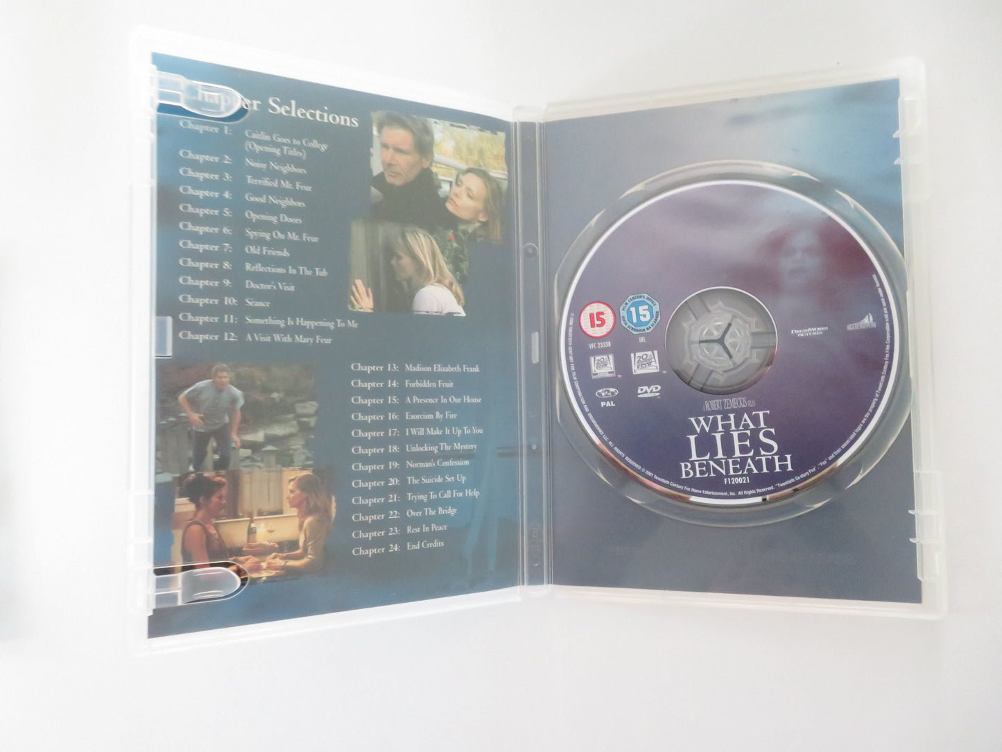 What Lies Beneath (DVD) Harrison Ford Michelle Pfeiffer 2000 Region 2 Movie posters