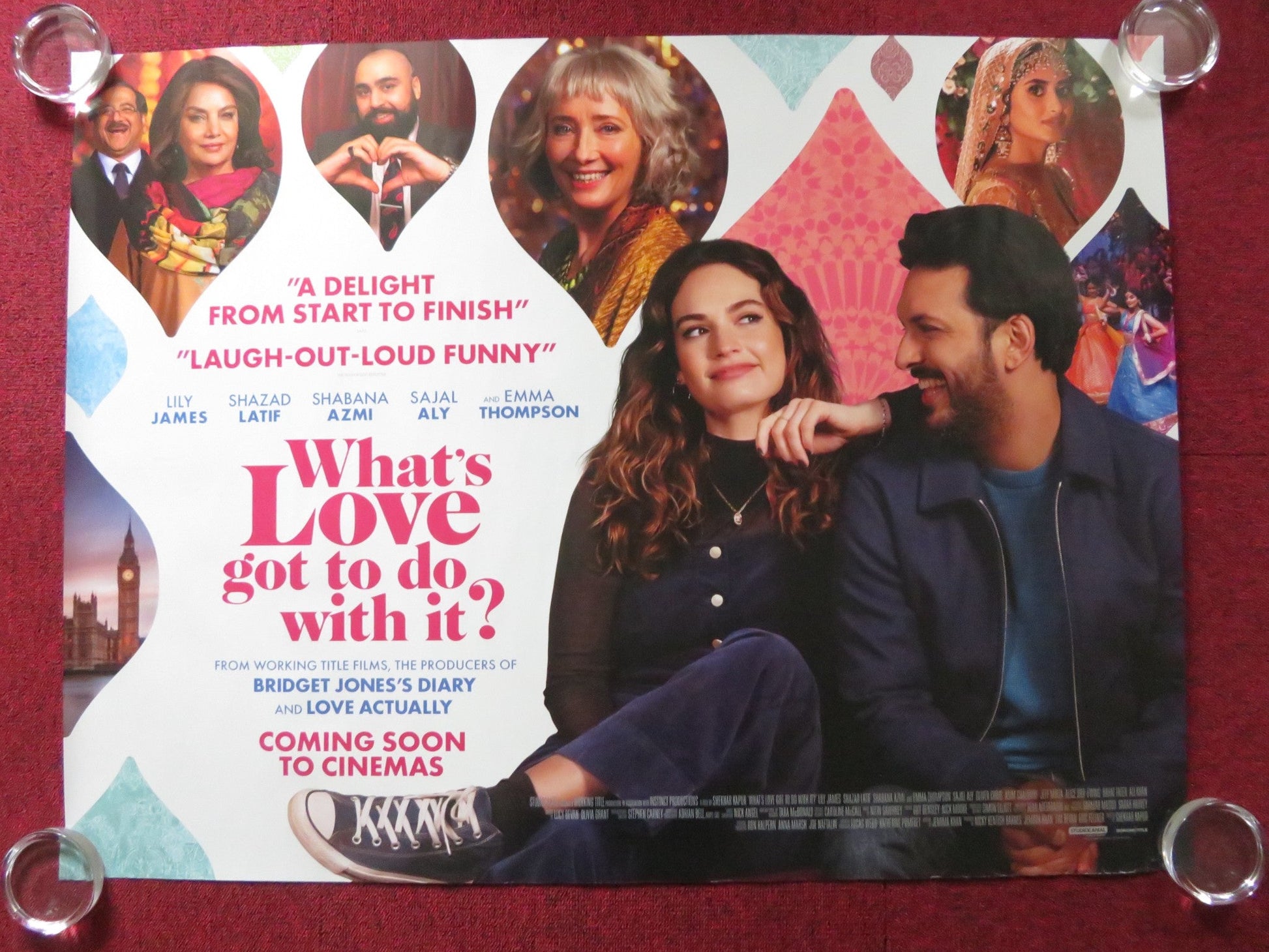 WHAT LOVE GOT TO DO WITH IT? UK QUAD ROLLED POSTER LILY JAMES MIM SHAIKH 2022 Rendezvous Cinema Movie posters