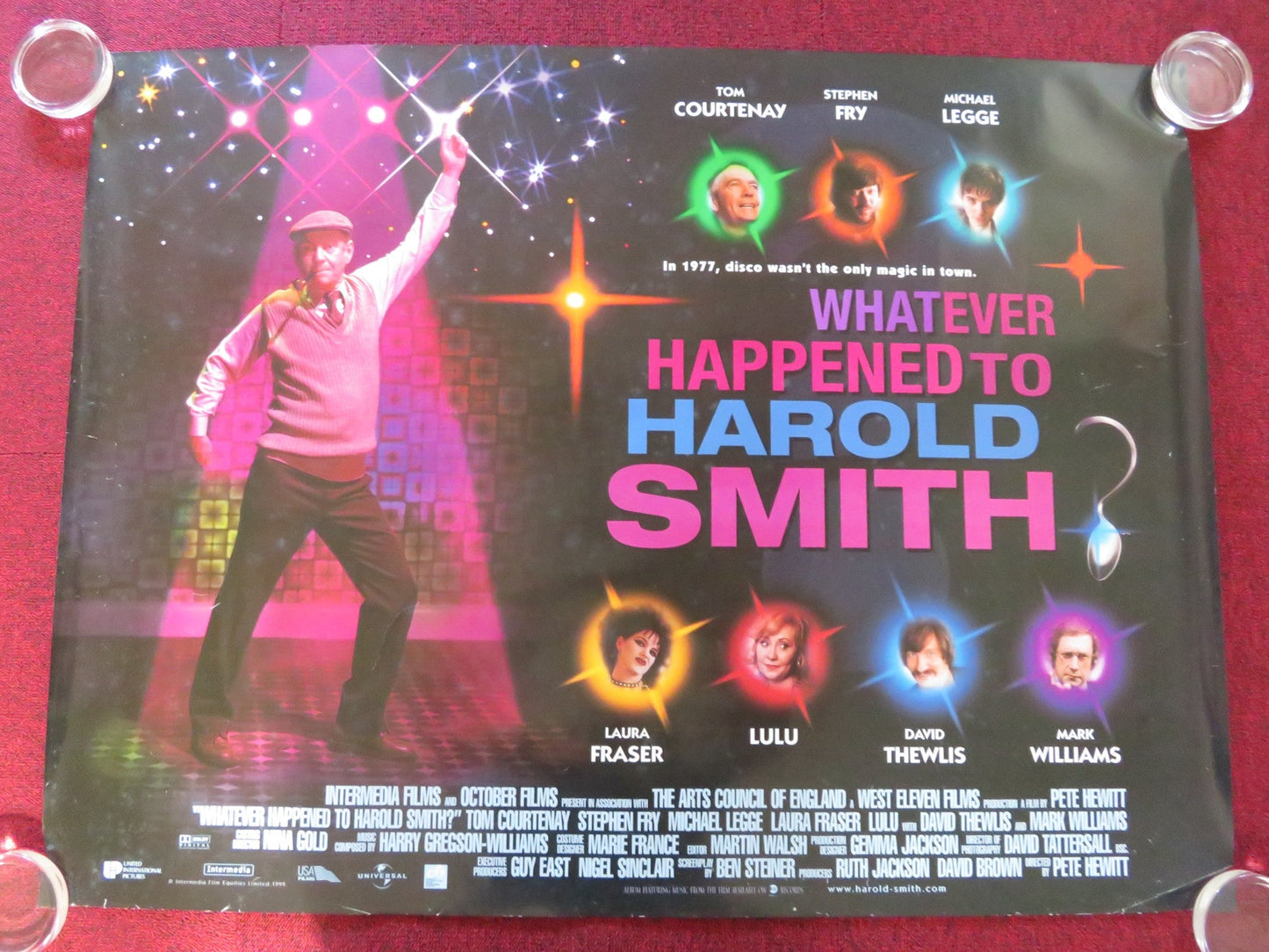 WHATEVER HAPPENED TO HAROLD SMITH? UK QUAD ROLLED POSTER COURTENAY FRY 1999 Rendezvous Cinema Movie posters