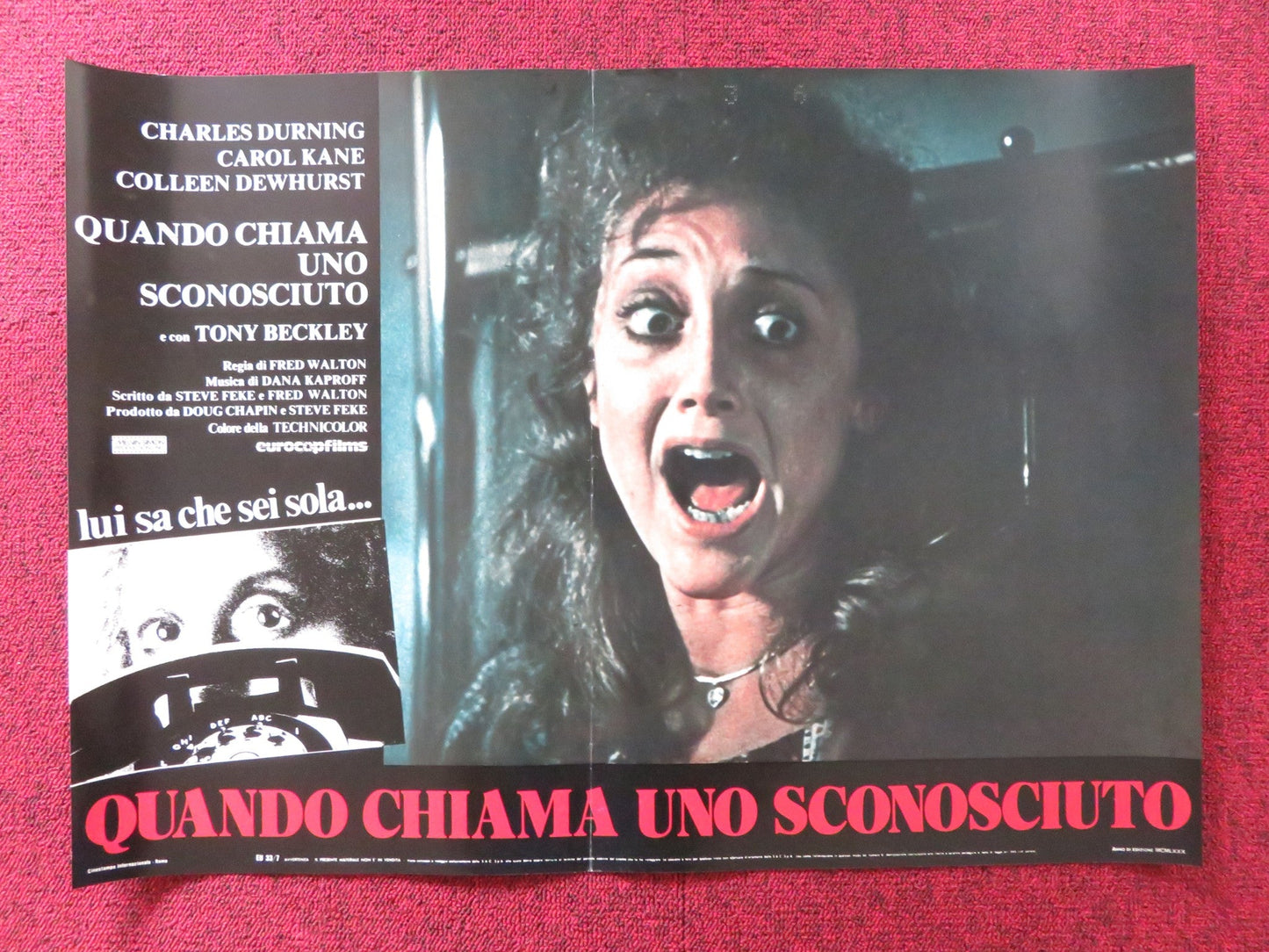 WHEN A STRANGER CALLS - B ITALIAN FOTOBUSTA POSTER CAROL KANE RUTANYA ALDA 1979 Rendezvous Cinema Movie posters