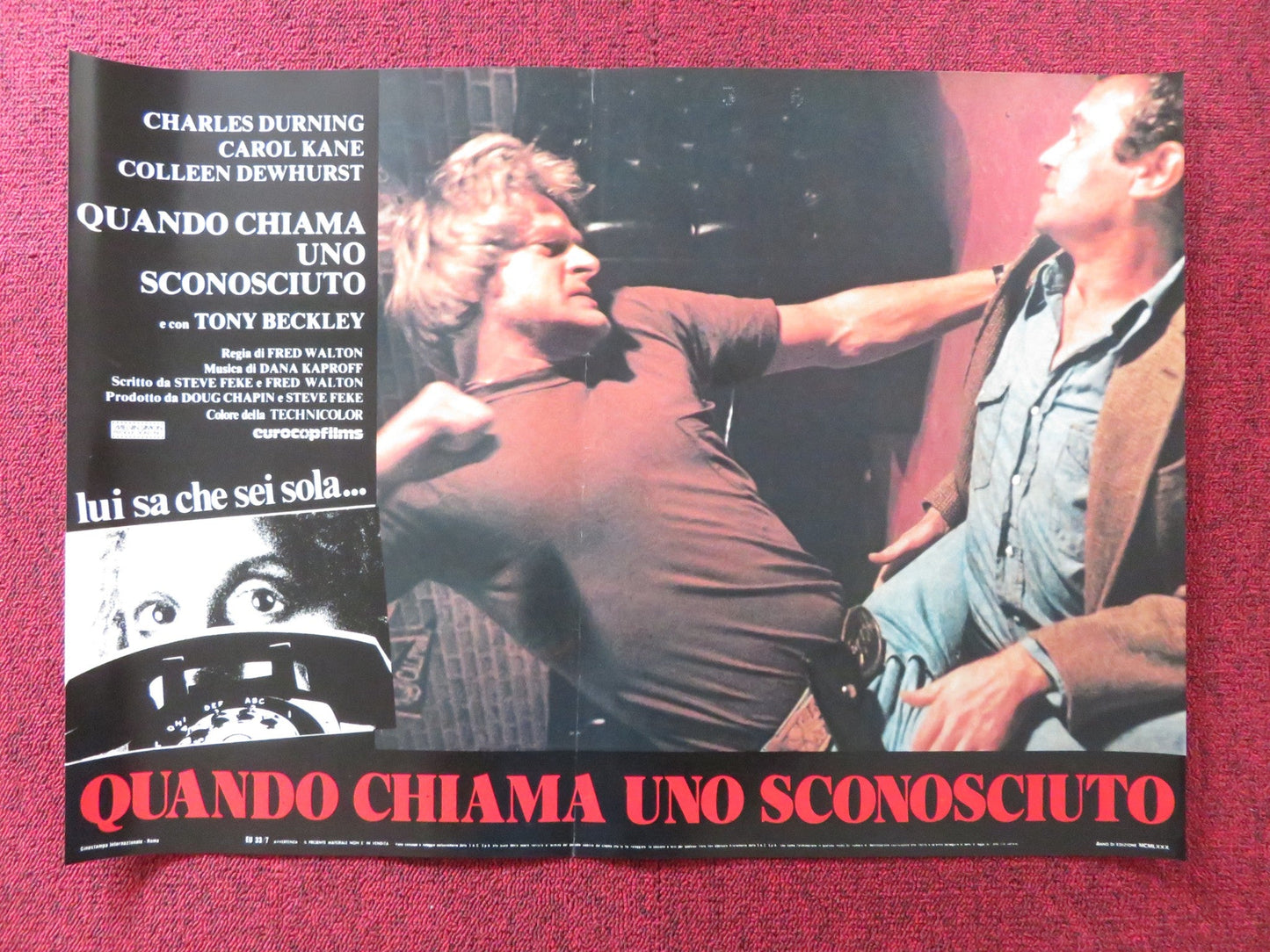 WHEN A STRANGER CALLS - D ITALIAN FOTOBUSTA POSTER CAROL KANE RUTANYA ALDA 1979 Rendezvous Cinema Movie posters