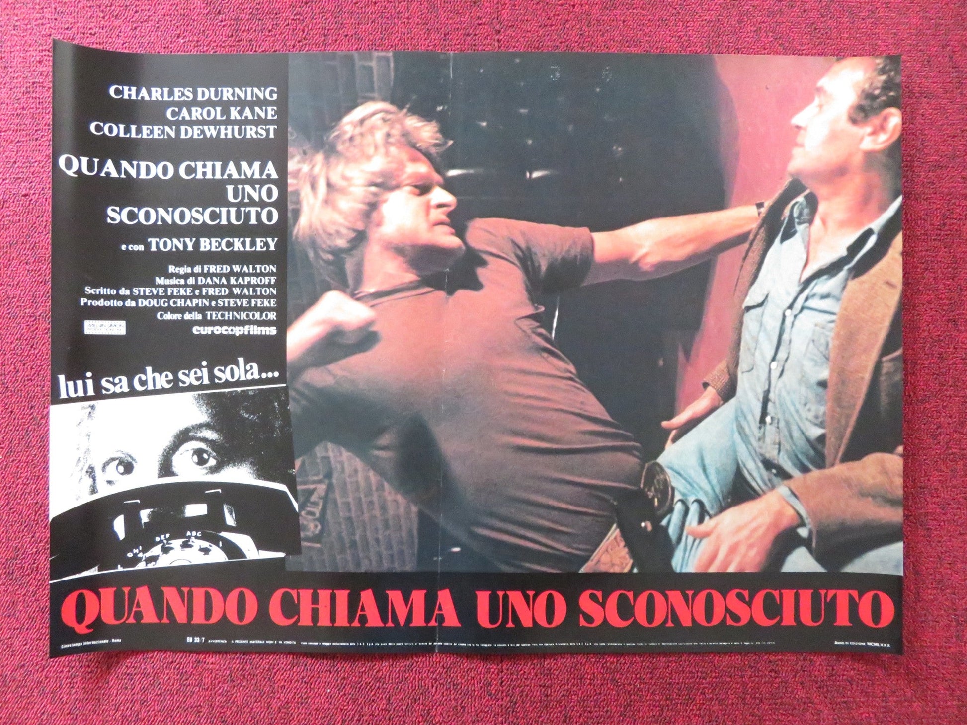 WHEN A STRANGER CALLS - D ITALIAN FOTOBUSTA POSTER CAROL KANE RUTANYA ALDA 1979 Rendezvous Cinema Movie posters