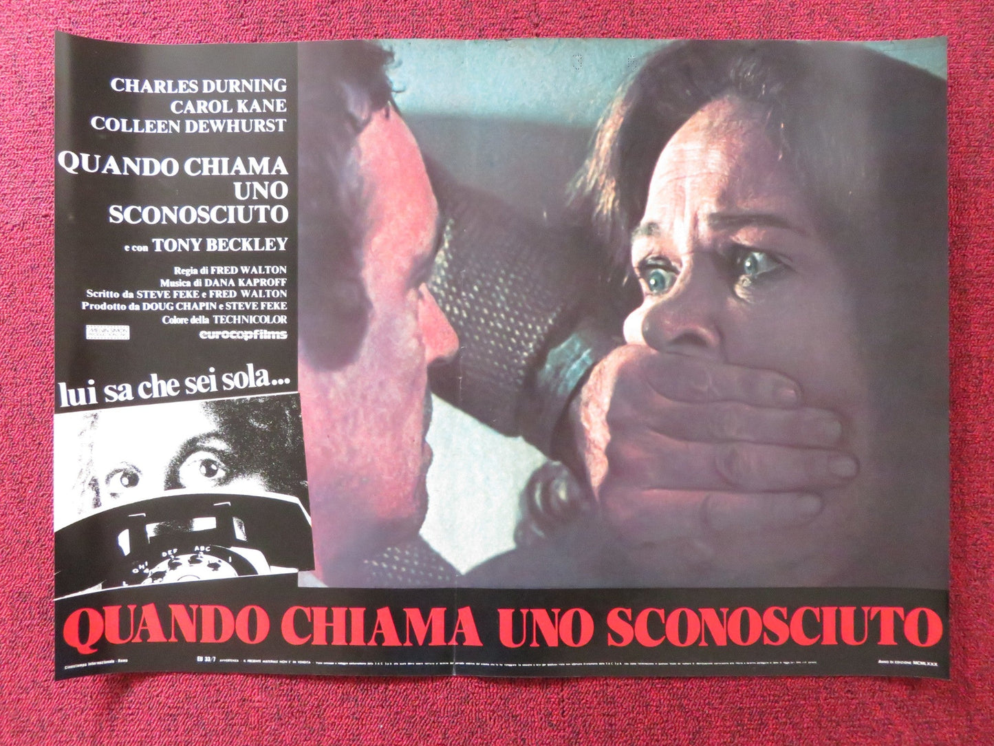 WHEN A STRANGER CALLS - E ITALIAN FOTOBUSTA POSTER CAROL KANE RUTANYA ALDA 1979 Rendezvous Cinema Movie posters