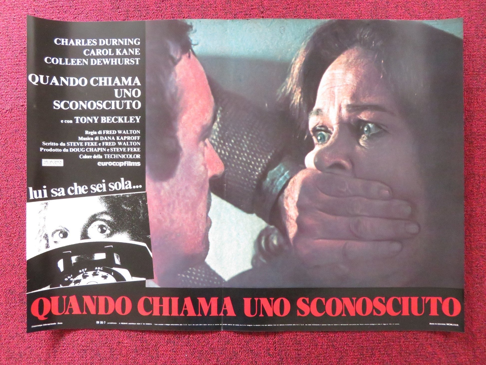 WHEN A STRANGER CALLS - E ITALIAN FOTOBUSTA POSTER CAROL KANE RUTANYA ALDA 1979 Rendezvous Cinema Movie posters