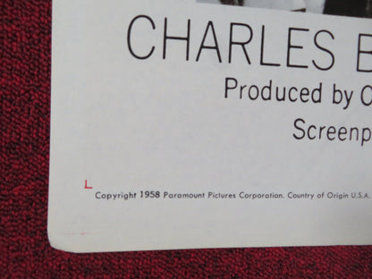 WHEN HELL BROKE LOOSE FOLDED US ONE SHEET POSTER CHARLES BRONSON R. JAECKEL 1958 Rendezvous Cinema Movie posters