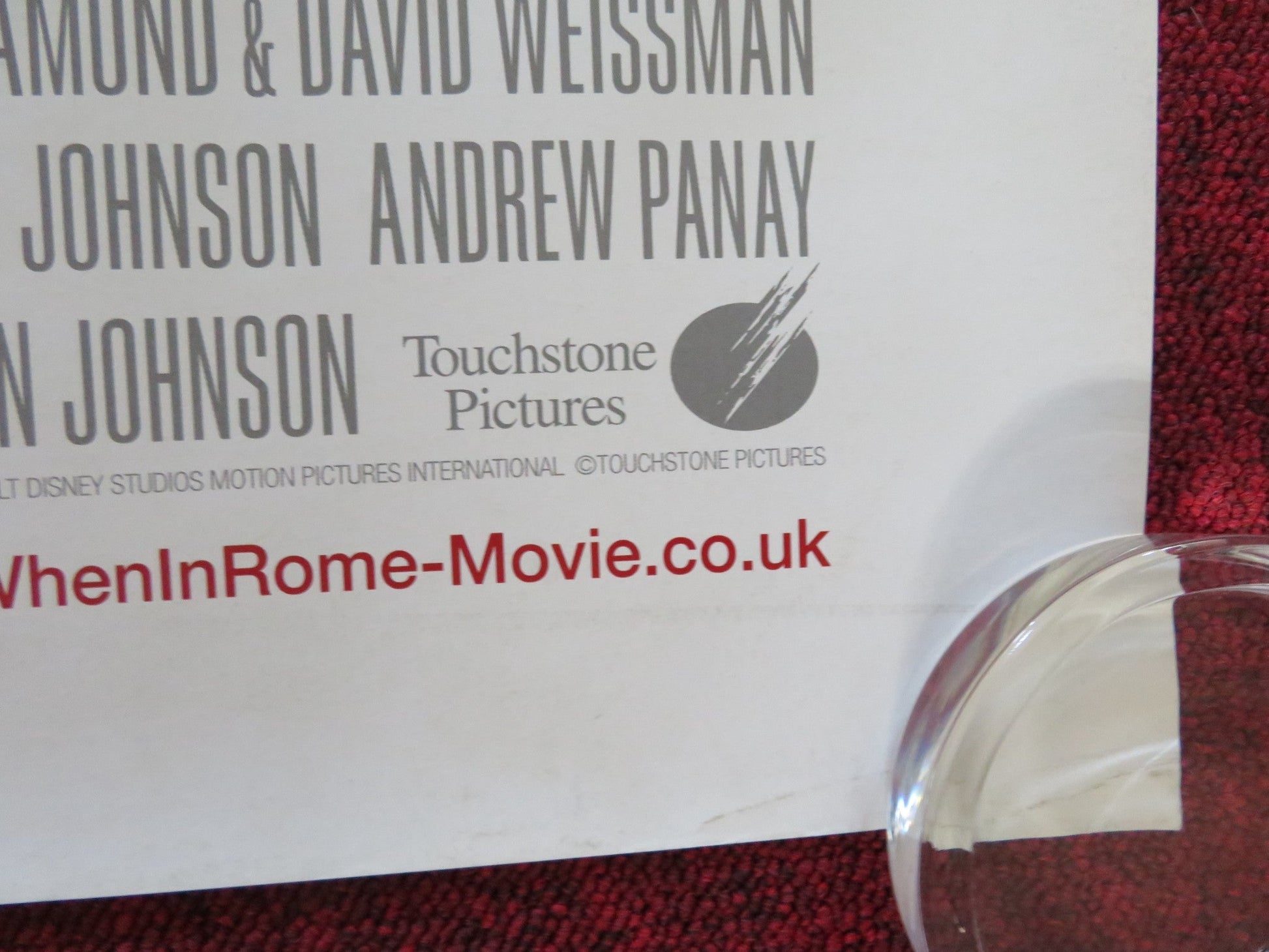 WHEN IN ROME UK QUAD ROLLED POSTER KRISTEN BELL JOSH DUHAMEL 2010 Rendezvous Cinema Movie posters