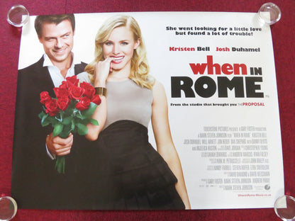 WHEN IN ROME UK QUAD ROLLED POSTER KRISTEN BELL JOSH DUHAMEL 2010 Rendezvous Cinema Movie posters