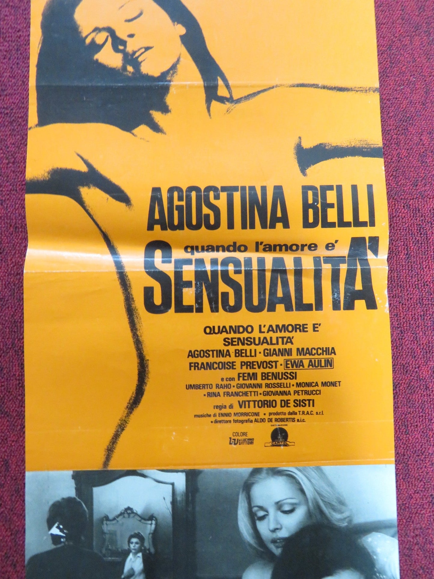 WHEN LOVE IS LUST ITALIAN LOCANDINA POSTER AGOSTINA BELLI GIANNI MACCHIA 1973 Rendezvous Cinema Movie posters