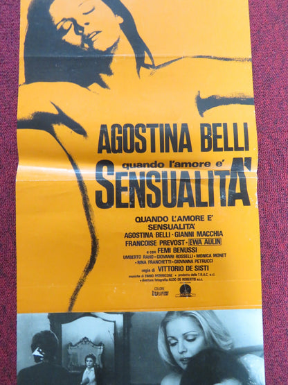 WHEN LOVE IS LUST ITALIAN LOCANDINA POSTER AGOSTINA BELLI GIANNI MACCHIA 1973 Rendezvous Cinema Movie posters